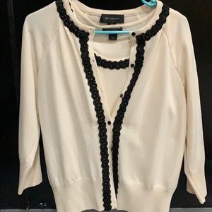 St John twinset cardigan and sleeveless top